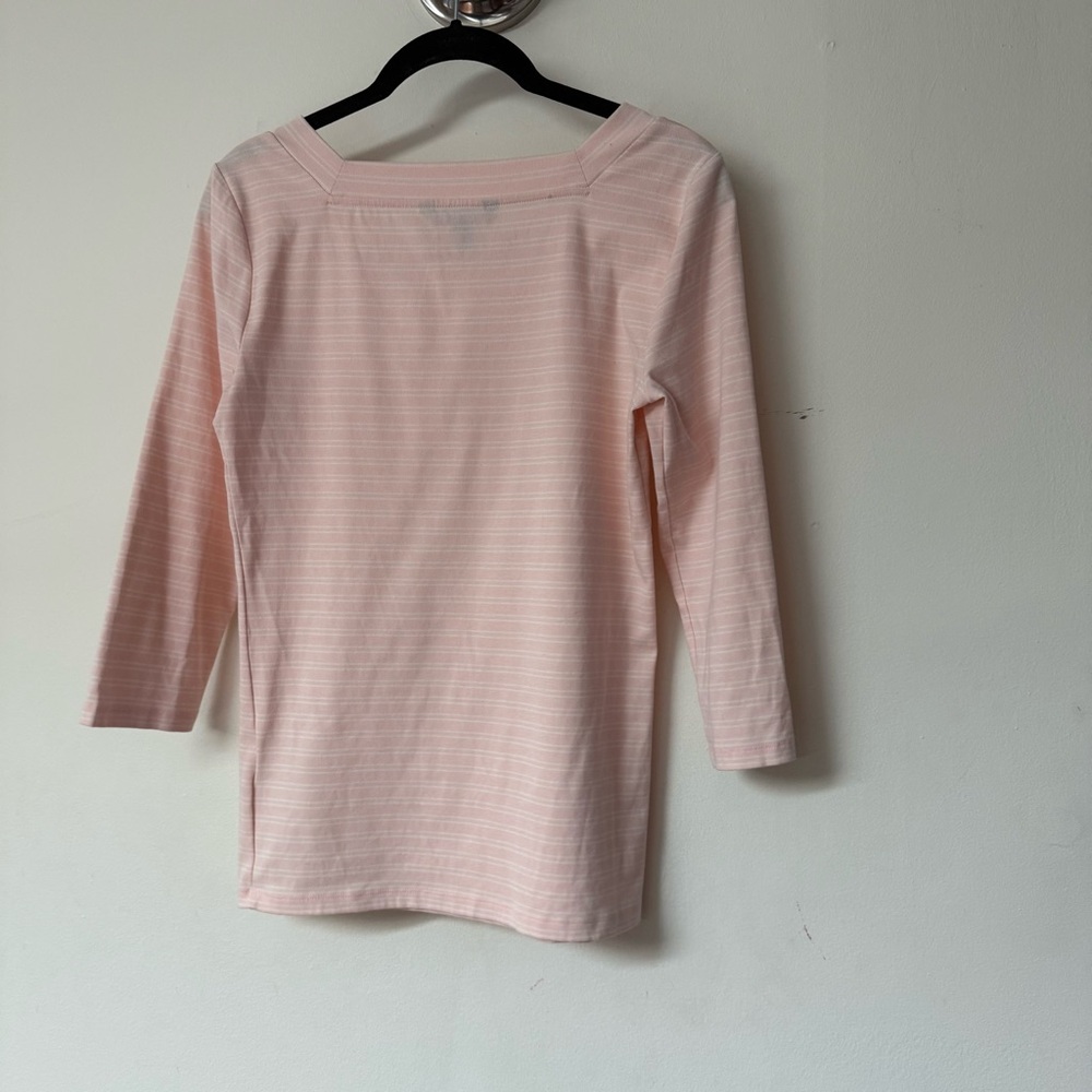 Ralph Lauren Pale Pink Boatneck 3/4 Sleeve Top - Picture 5 of 5